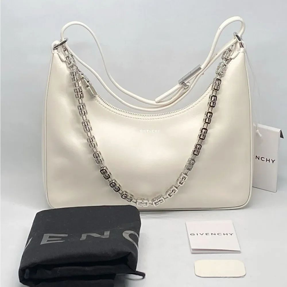 Givenchy Moon Cut-Out Calfskin Small Hobo Bag
